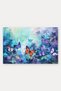 Blue and Orange Butterfly-Patterned 707 Doormat, 40x60 cm, with Non-Slip Sole, Decorative - 5