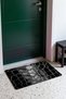 Black and Silver Lacquered Crocodile-Patterned Doormat, 40x60 cm, with Non-Slip Sole, Decorative - 3