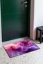 Pink and Purple Silk Wave-Patterned Doormat, 40x60 cm, with Non-Slip Sole, Decorative - 3