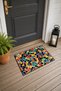 Colorful Stained-Glass Mosaic Pattern 705 Doormat, 40x60 cm, with Non-Slip Sole, Decorative