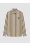 XSID Embroidered Striped Men's Shirt