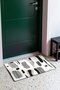 Cream and Black Minimalist Striped Patterned and Spotted Doormat, 40x60 cm, with Non-Slip Sole, Decorative - 3