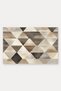 Gray, Beige, and Black Triangle Mosaic-Patterned Doormat, 40x60 cm, with Non-Slip Sole, Decorative - 5
