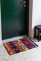 Orange and Navy Blue Bohemian Kilim Rug Striped Doormat, 40x60 cm, with Non-Slip Sole, Decorative - 3