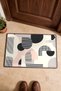 Cream and Black Bauhaus Geometric Patterned Doormat, 40x60 cm, with Non-Slip Sole, Decorative - 4