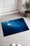 Navy Blue "Starry Night" Patterned Woven Doormat, 40x60 cm, with Non-Slip Sole, Decorative - 2