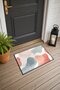 Powder Pink and Gray Watercolor-Patterned Doormat, 40x60 cm, with Non-Slip Sole, Decorative