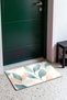 Gray and Pink Watercolor Leaf-Patterned Doormat, 40x60 cm, with Non-Slip Sole, Decorative - 3