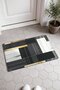 Black, White, and Gold Marble Patterned Door Mat, 40x60 cm, with Non-Slip Sole, Decorative - 2