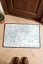 White, Gray, and Pale Damask-Patterned Doormat, 40x60 cm, with Non-Slip Sole, Decorative - 4