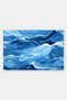 Cobalt Blue Oil-Based Paint Wave-Patterned Doormat, 40x60 cm, Non-Slip Sole, Decorative - 5