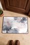 Gray and Pink Watercolor Smoke-Patterned Doormat, 40x60 cm, with Non-Slip Sole, Decorative - 4