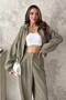 Khaki striped two-piece set - 3