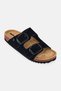 Women Serr Suede Slip On Sandals, Black