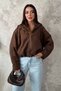 Brown Short Hooded Jacket
