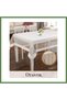 Embroidered Linen Tablecloth, 160x220 cm, Lace Embroidered Dining Tablecloth, Authentic Style, Kr HB006