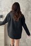 Black Striped Wool Jacket - 5