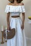 White Gipeli Blouse Skirt Set - White - 5
