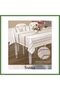 Sahra Model Cappuccino 160x220 cm Polyester Lace-Like Knit Linen Tablecloth, Modern Design HB006