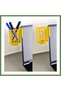 3D-Printed Monitor Pencil Holder - Hexagonal Laptop Edge Pencil Holder with Honeycomb Pattern - Yellow HB006