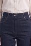Pipe Leg Denim Trousers Navy Blue - 6