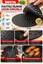 Black 23 cm Round Perforated Silicone Air Fryer and Oven Baking Mat—Heat-Resistant and Washable - 5