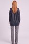 Shiny-Looking Sweatshirt, Navy Blue - 4