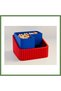 3D-Printed Pistachio Bowl - Dual-Chamber Shell Separator Serving Bowl - Red and Blue HB006