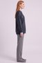 Shiny-Looking Sweatshirt, Navy Blue - 5