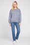 Women Round Neck Allover Print Sweatshirt, Washed Blue - 2