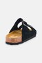 Men Slip On Cork Sandals, Black - 3