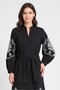 Women Embroidered Maxi Dress, Black - 2