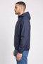 Men Hooded Embroidered Logo Windbreaker Jacket, Navy - 3