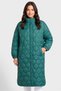 Women Quilted Parka Jacket, Teal Blue