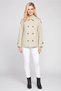 Women Solid Trench Coat, Beige - 2