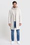 Men Heather Trench Coat, Grey - 2