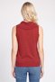 Women Turtle Neck Sleeveless Knitted Top, Red - 4