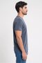 Men Crew Neck Regular Fit Short Sleeve Plain T-Shirt, Denim Blue - 3