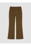 LCW Vision Khaki Velvet Straight-Leg & Slim-Fit Flared Women's Pants, Featuring the ALITA CITY Touch - 5