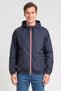 Men Embroidered Logo Windbreaker Jacket, Navy Blue