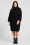 Women Knitted Sweater Dress, Black - 2