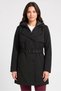 Women Solid Trench Coat, Black