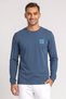 Men Sportswear Fit Long Sleeve Outdoor T-shirt, Slate Blue