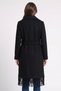 Women Textured Trench Coat, Black - 4