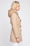 Women Solid Trench Coat, Beige - 3