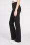 Women Regular Fit High Rise Solid Flared Denim Jeans, Black - 3