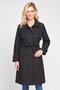 Women Solid Long Parka Jacket, Black