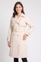 Women Solid Trench Coat, Beige
