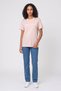 Women Crew Neck Short Sleeve Brand Logo T-Shirt, Pink - 2