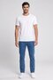 Men Crew Neck Short Sleeve Plain T-Shirt, White - 2